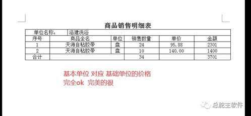 總舵主軟件商品銷售明細(xì)的打印流程